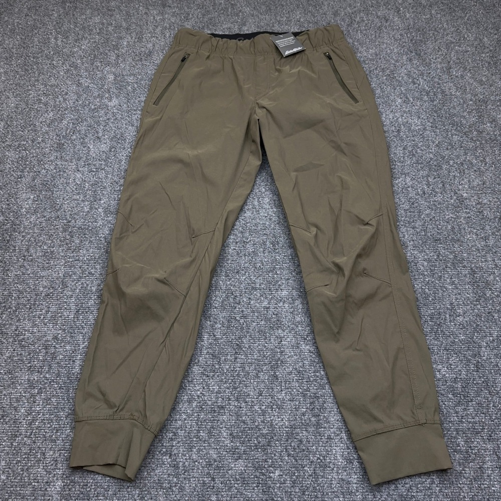 NEW Eddie Bauer Rainier Jogger Women 6 Slat Green Stretch Water Resistant UPF 50